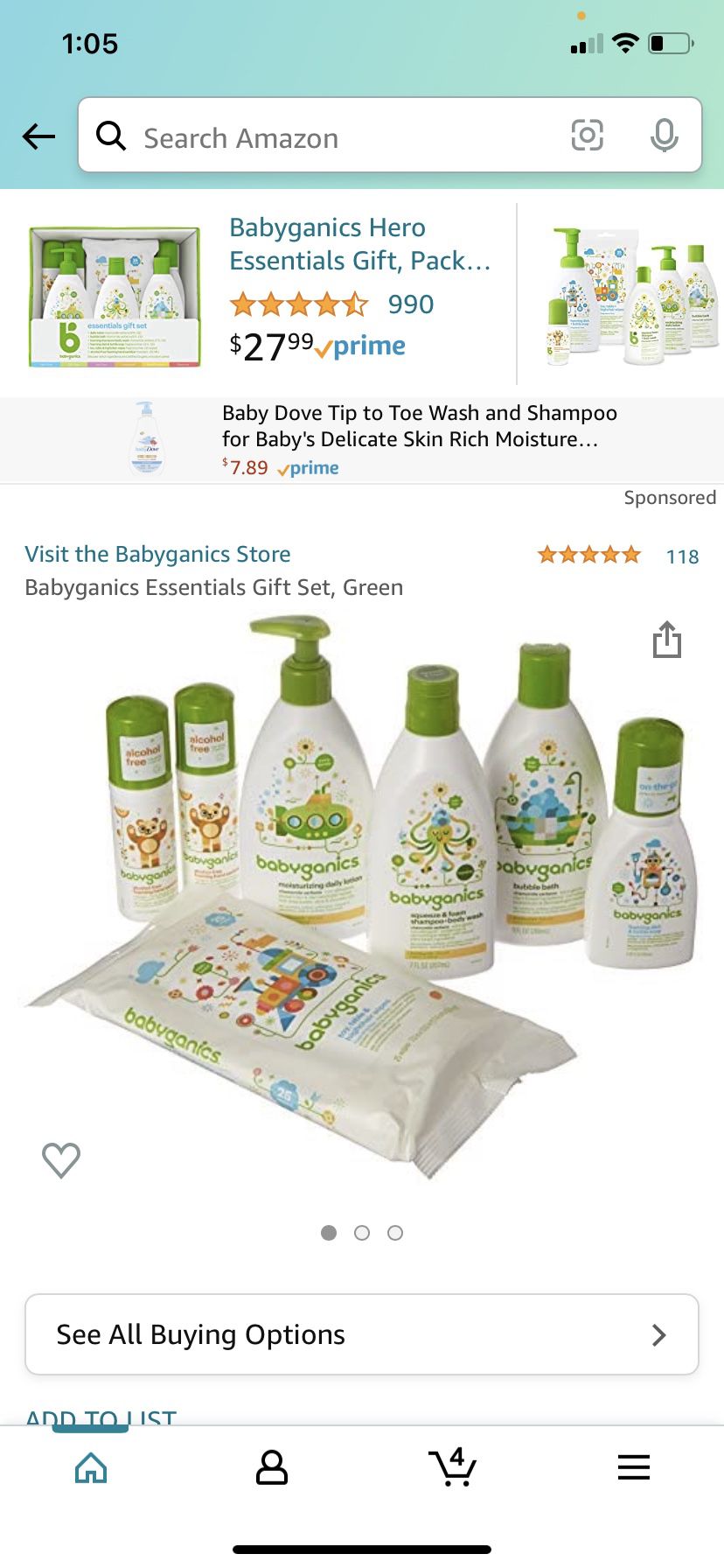 Babyganics Essentials Gift Set, Green