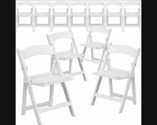 Resin Chairs and round tables