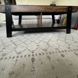 Wood Coffee Table W/ Storage