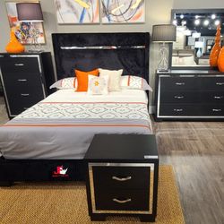 Brand New! 7pc Queen/king Bedroom Set😍/ Take it home with Only $39down/ Hablamos Español Y Ofrecemos Financiamiento 🙋🏻‍♂️ 