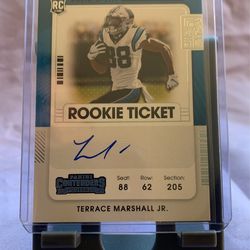 Terrace Marshall Jr. 2021 Panini Contender Rookie Ticket Auto