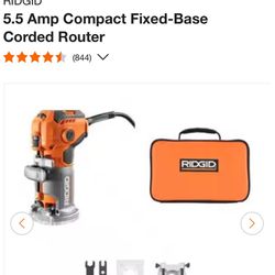 RIDGID 5.5 Amp Compact Fixed-Base Corded Router