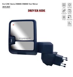 GMC Sierra 2500HD 3500HD Driver Side Tow Mirror 2019-2025