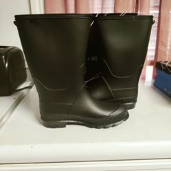 Max & Jake Black Blake Rain Boots Size Boys 5