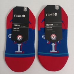 Texas Rangers Stance No Show Socks Set Medium (6-8.5)
