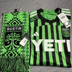 Austin FC MLS Jersey And Scarf Adidas