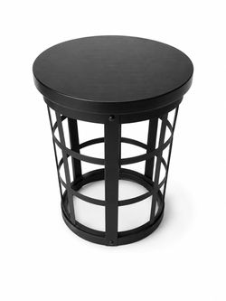 Wood and metal end table