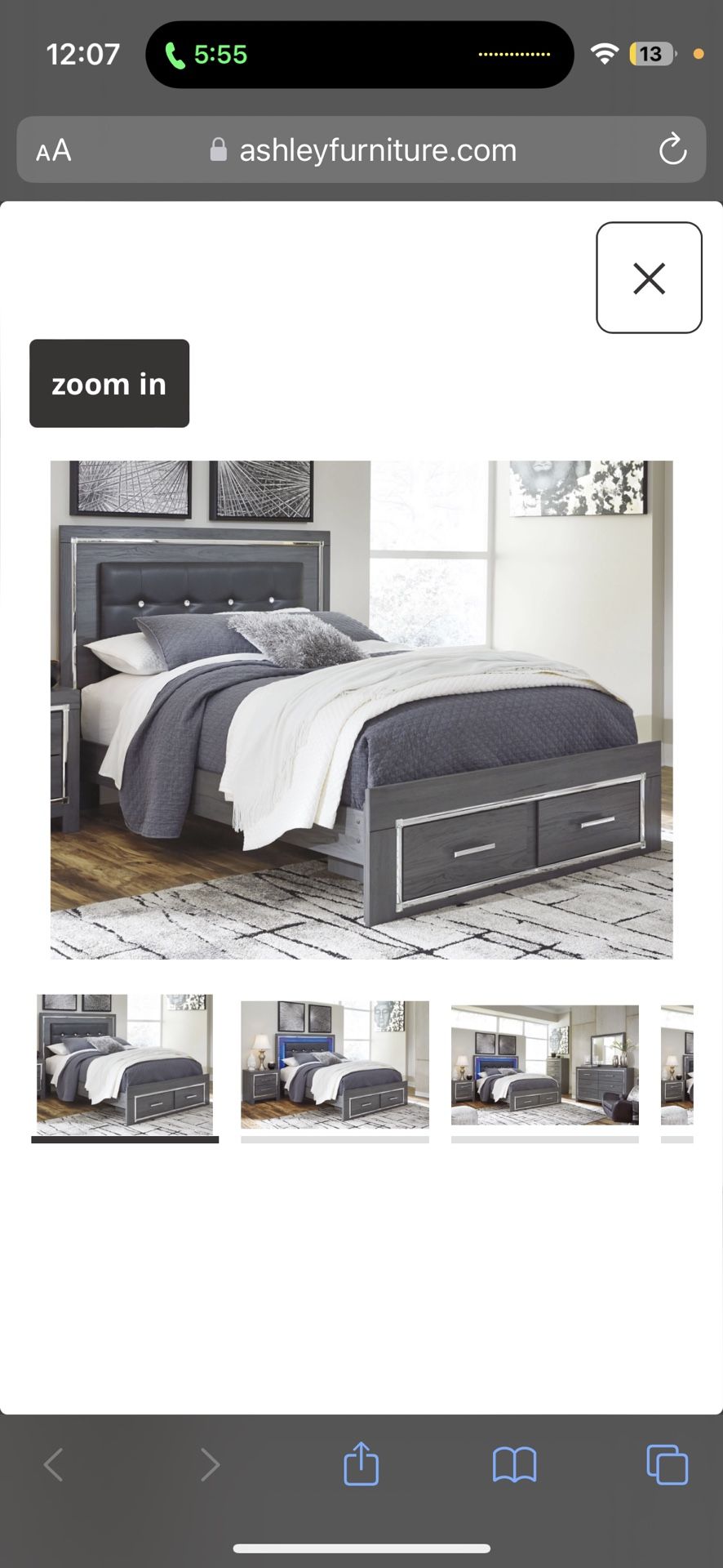 FULL SIZE BED FRAME WITH 2 STORAGE DRAWERS