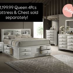 Starting at $1050 Queen Storage Bedroom Set