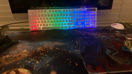 white gaming keyboard