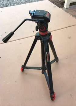 Cam gear fluid head tripod for a camera or binoculars