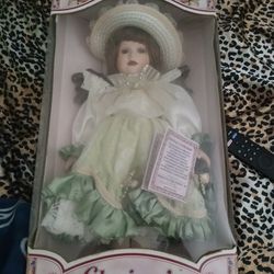 Porcelain Doll Collector Item Never Opened