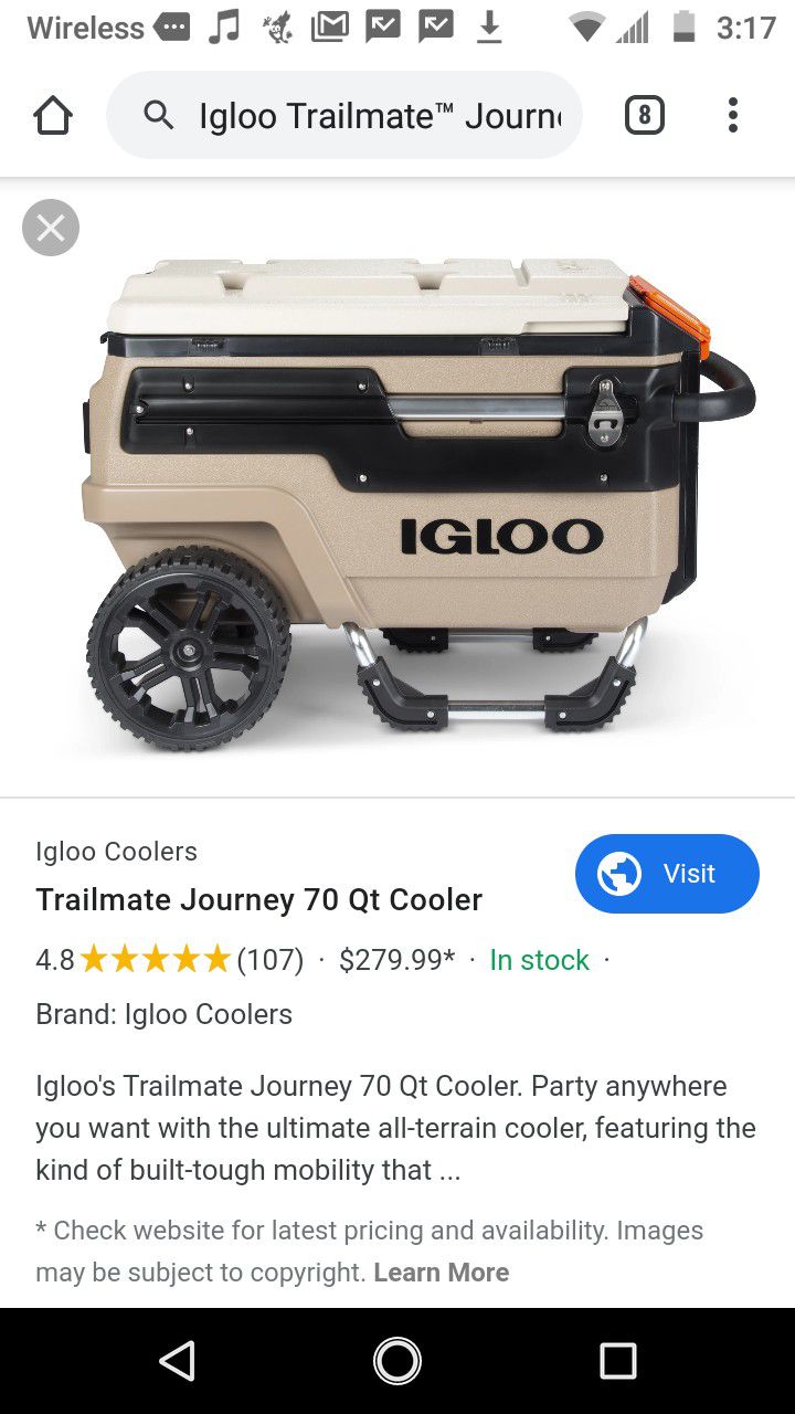 Igloo Trailmate™ Journey 70 qt. All-Terrain Cooler