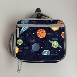 Pottery Barn Kids Solar System Outer Space Navy Blue Large School Lunchbox 