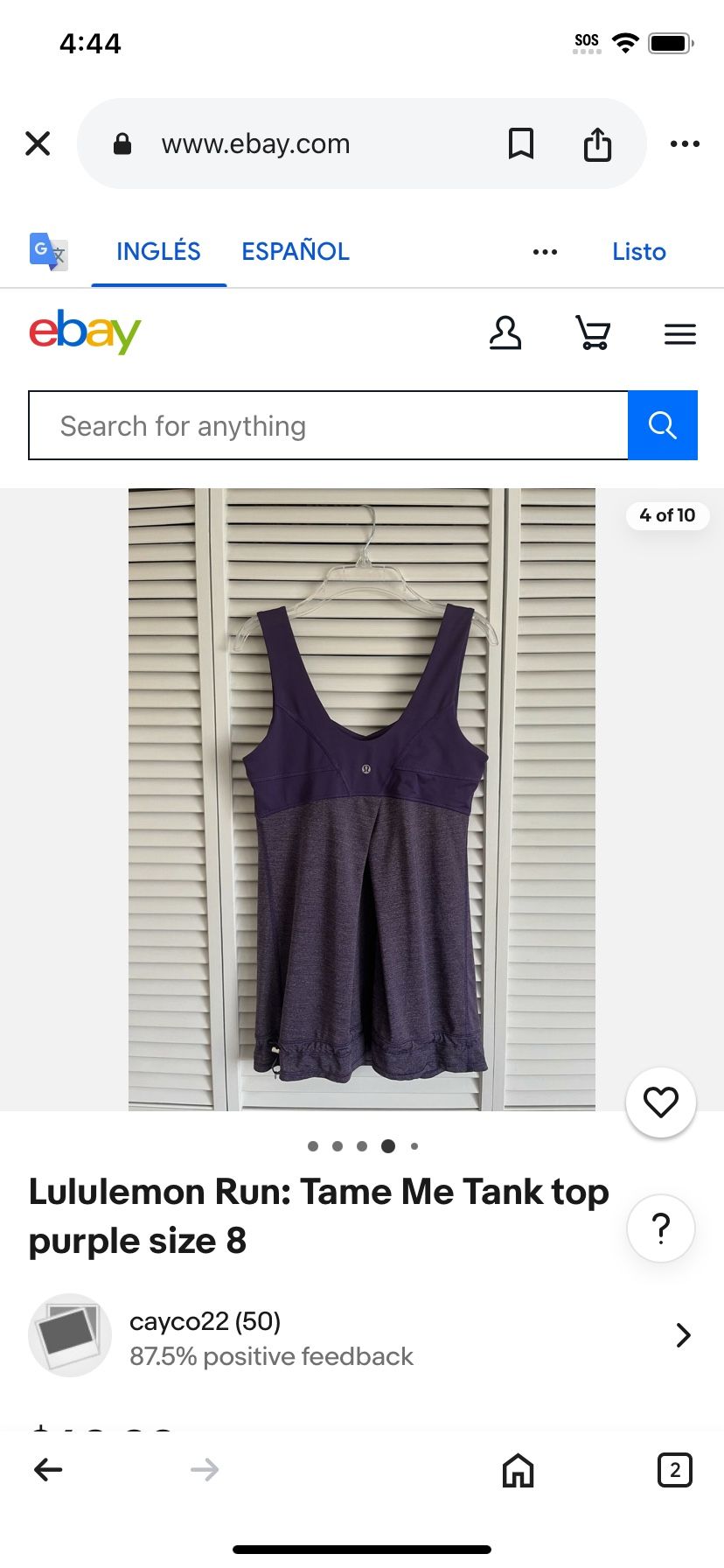 Lulumon Size 6