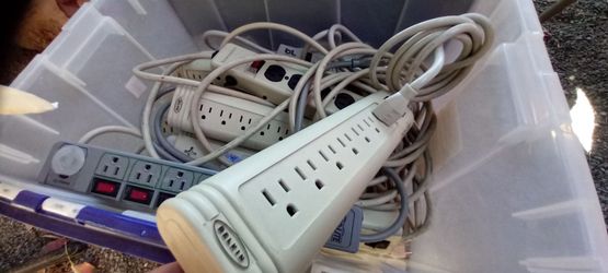 Multi plug power cord surge protectors