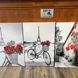 3 Piece Canvas 12x16inches