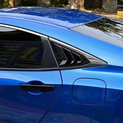 Brand New Honda Civic 10th 2016-2021 4DR SEDAN ABS Glossy Black Style Rear Side Vent Window Scoop Louver Cover
