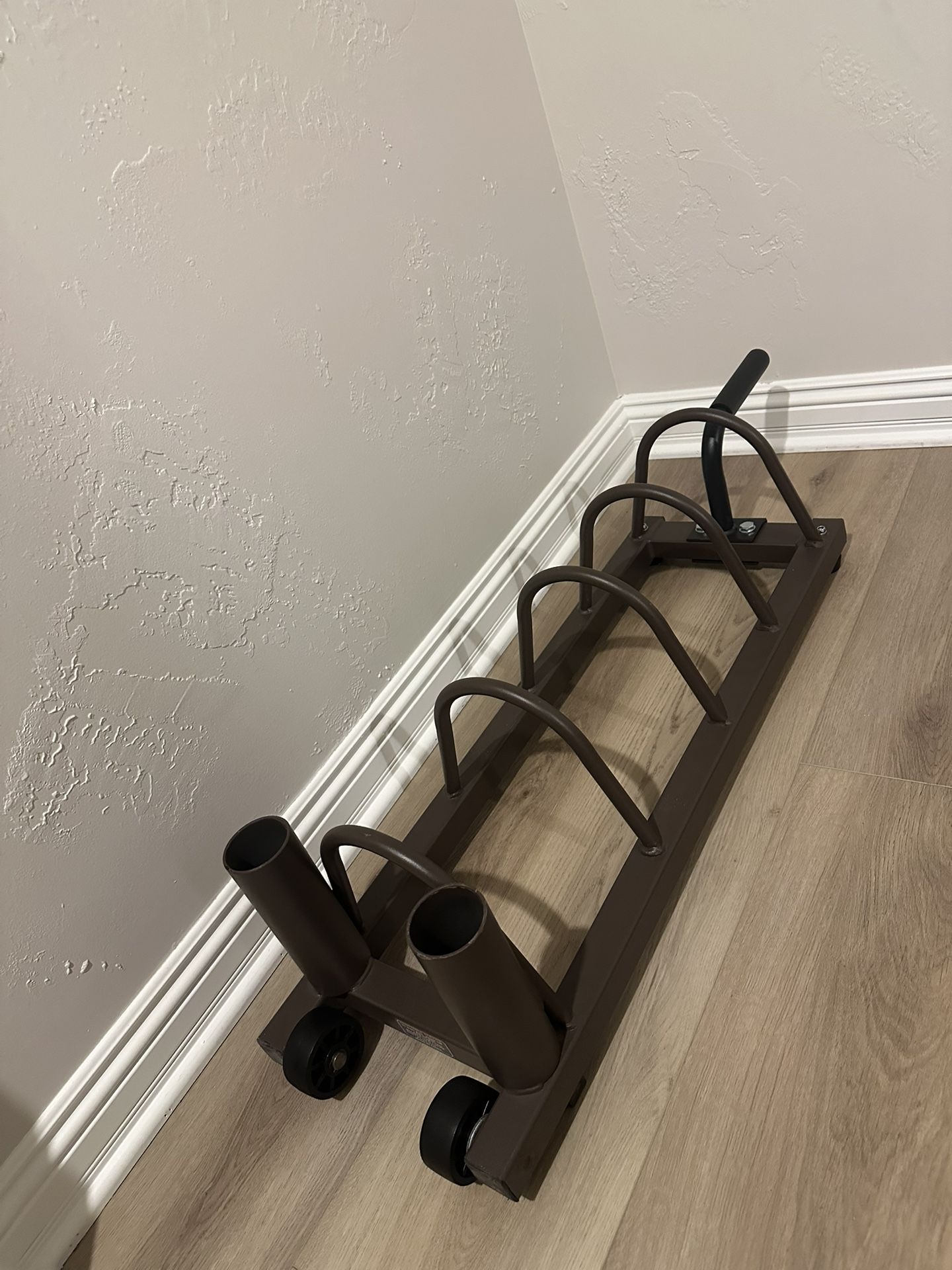 Horizontal Plate And Olympic Bar Organizer