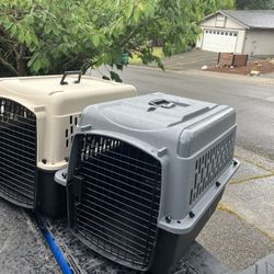 Medium Dog Kennel Crate Carrier Airline Approved like New 28” L by 20” W by 20” $35 Each