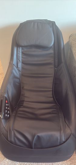 Black massage chair with Bluetooth speakers