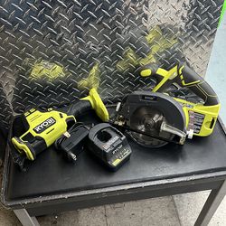 Ryobi 18v Cordless Circular Sawzall Kit