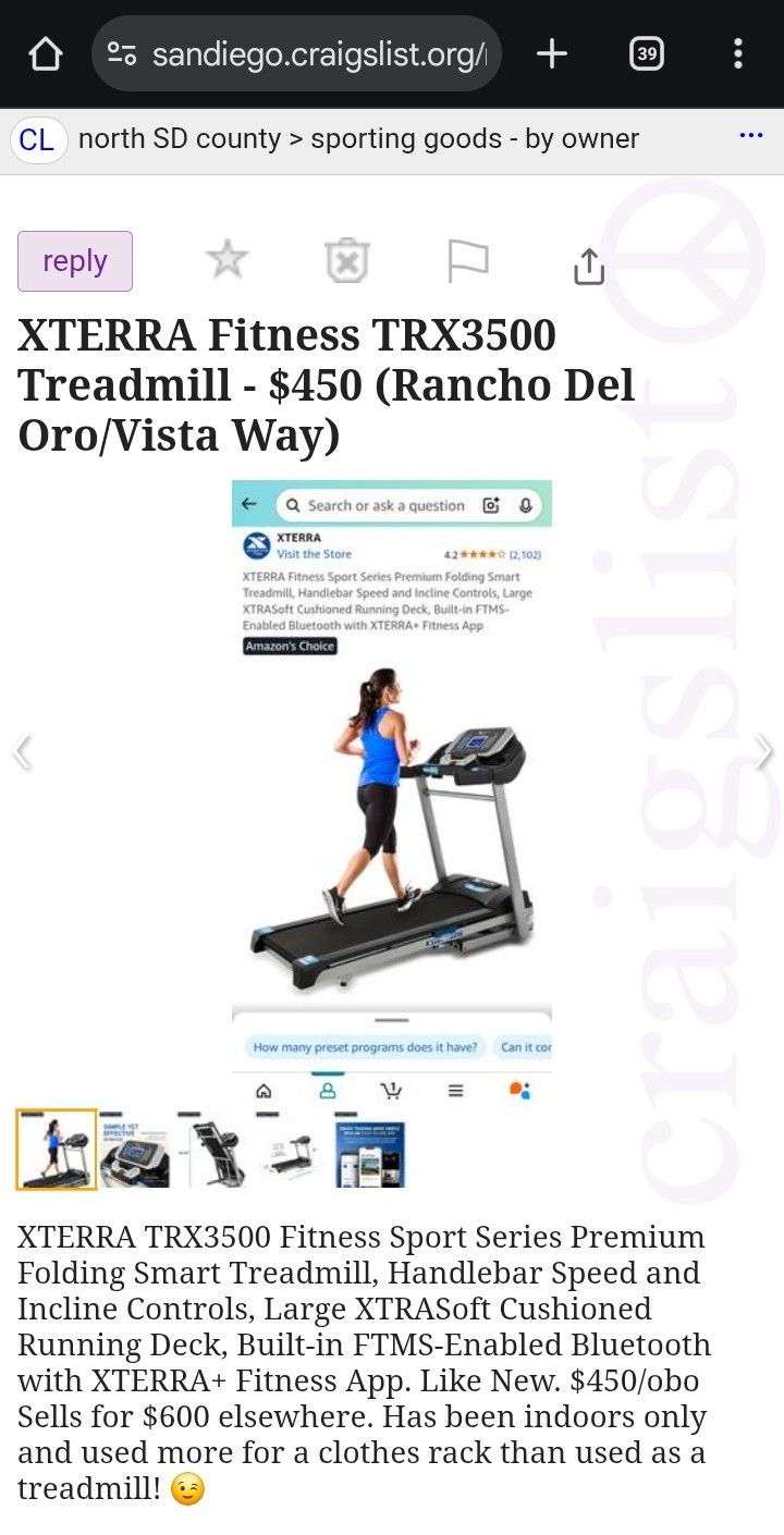 TREADMILL LIKE NEW 