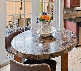 Dining table, marble top