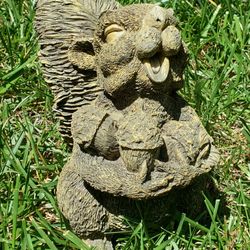 Joyful Squirrel with Nuts Garden Lawn Statue Figurine Decor