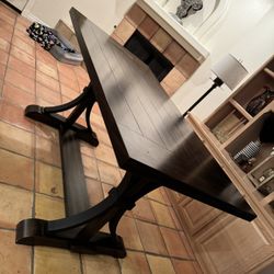 Dark Wood High Dining Table