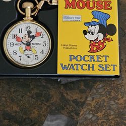 Vintage Mickey Mouse Pocket Watch