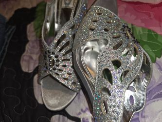 Italina Rhinestone Womans Shoe Heel size 10