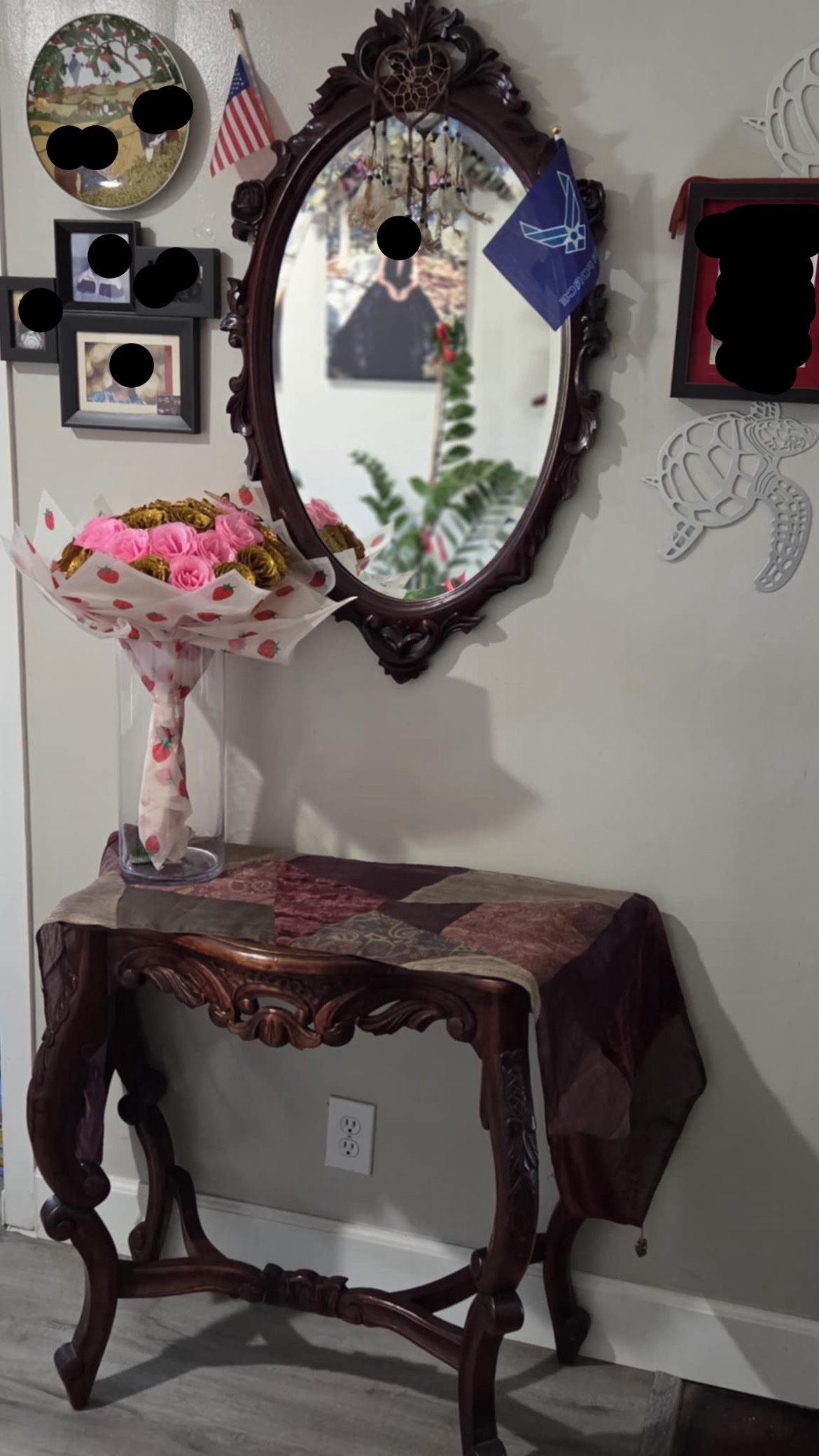 Console Table with Mirror