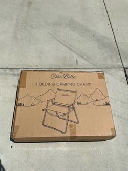 2 CoseBelle Folding Camping Chairs (Black)