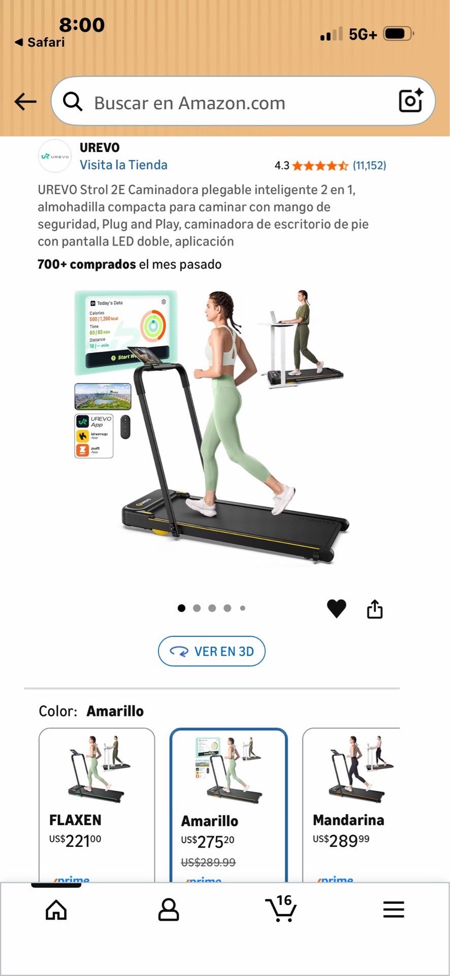 UREVO Strol 2E Smart 2-in-1 Folding Treadmill