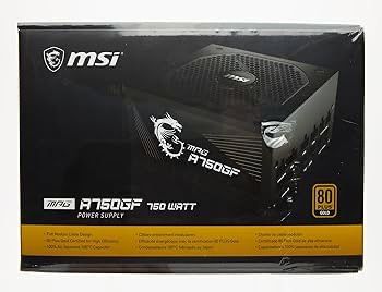 MSI MPG A750GF 80 Plus Gold Fully Modular PSU ATX, 3 x 6+2 Pin GPU Support, Japanese Capacitors 105°C, Flat Black Cables – 10 Year Warranty