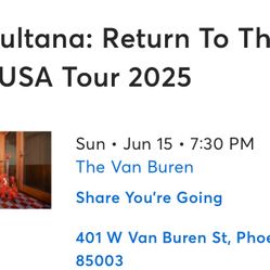 Tash Sultana Tickets 06/15/2025.