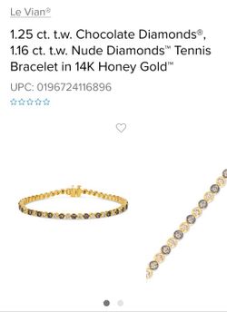 Levian CHOCOLATE AND NUDE DIAMONDS tennis Bracelet 