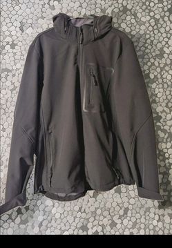 Gerry Black Hooded Softshell Jacket XL