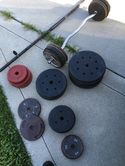 60 lbs in weights bars and plates bar is $60