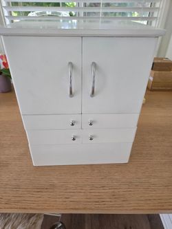 Jewelry Cabinet 4 tier white