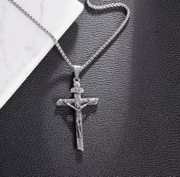 ✨PURE STAINLESS STEEL CROSS & CHAIN