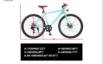 GarveeLife Hybrid Bike, 28 in Mountain Bicycle for Adult, 700C Road Bike, Commuter Bike 7 Speeds with Front and Rear Brakes, Gravel Bike with Lights L