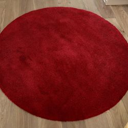 Round Red Rug