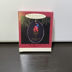 Hallmark The Olympic Spirit Atlanta 1996 Acrylic Oval Christmas Ornament NEW