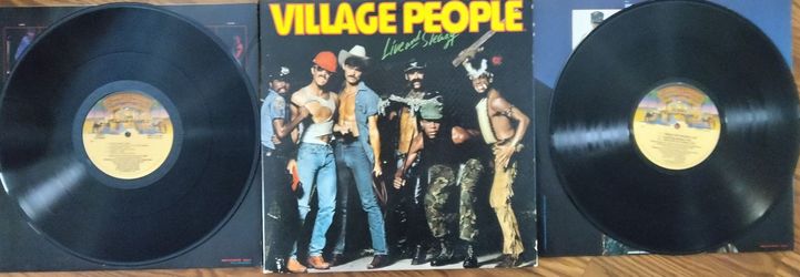 VINTAGE (1979)Village People "Sleazy & Live" 2 Vinyl LP SET