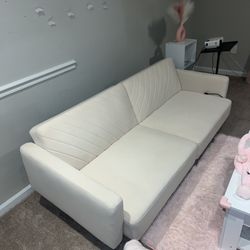 Brand New White Futon Sofa Bed