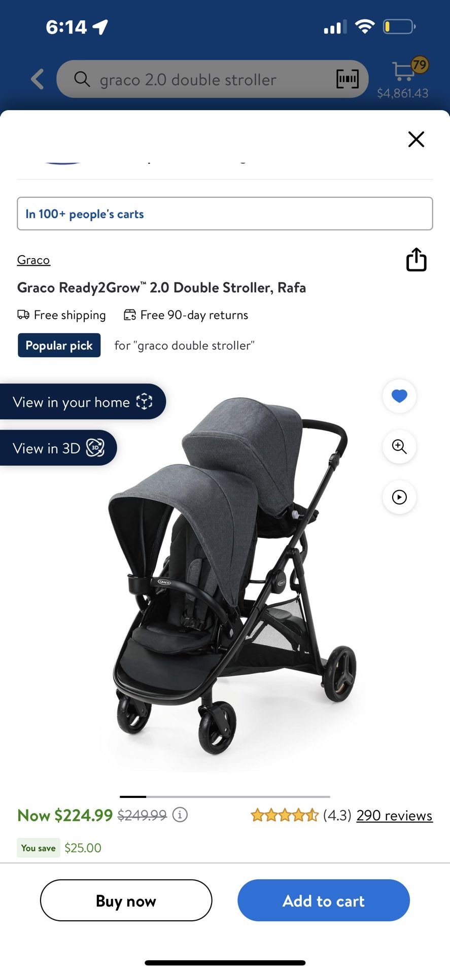 Graco Double Stroller 