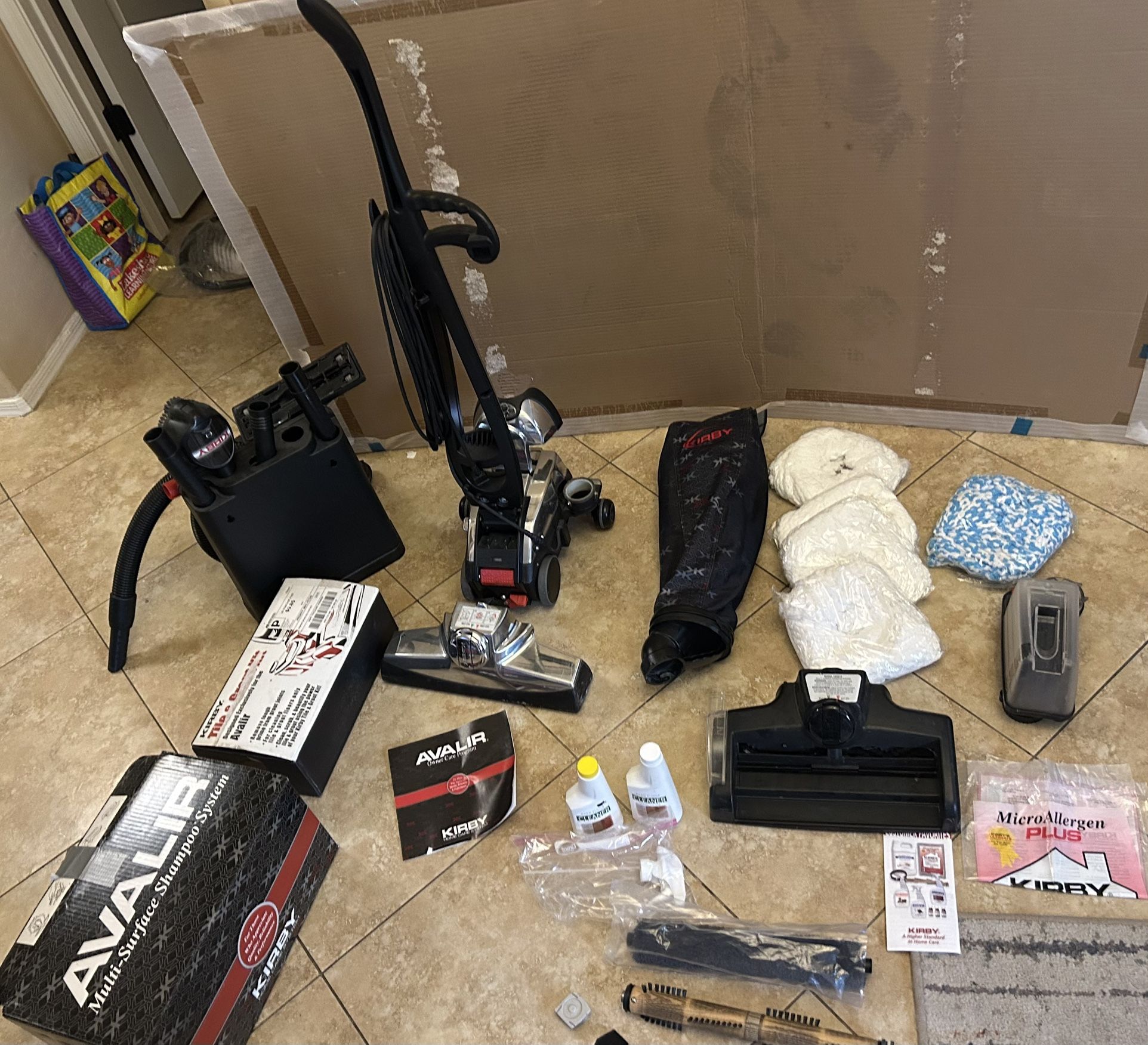 Kirby Avalir Upright Vacuum + Attachments + Floor System
