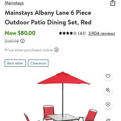 Outdoor Patio Table W 4 Chairs 